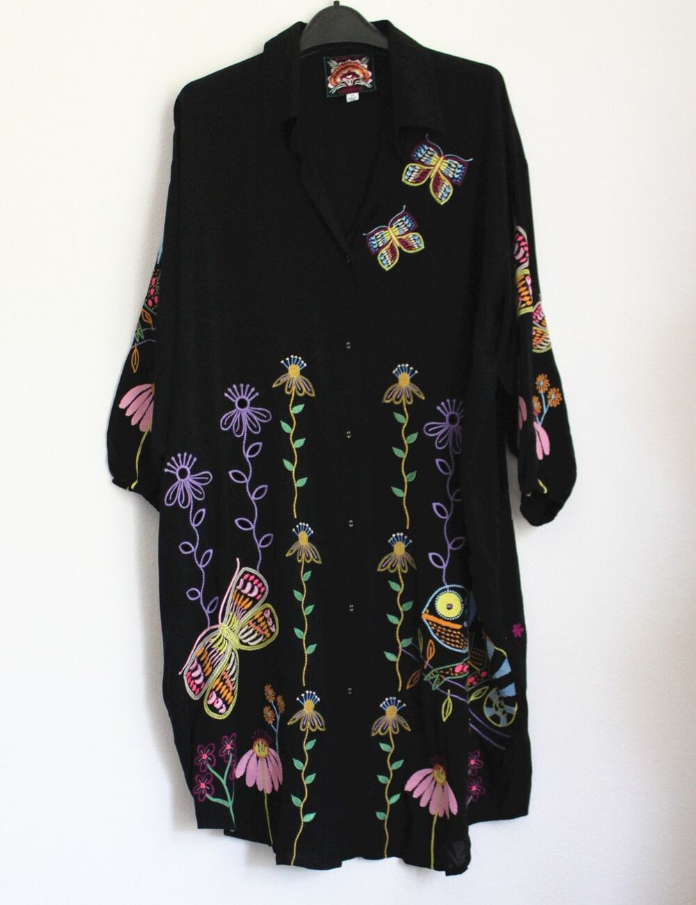 NEW Johnny Was JW X Ashley Percival Button Down Shirt Dress, Size M